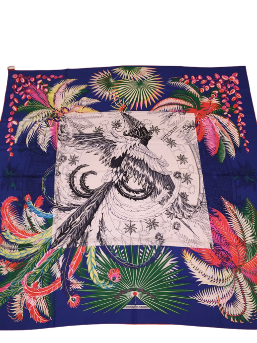 Hermes Cashmere/Silk Shawl “Mythiques Phoenix Coloriage” by Toutsy 140