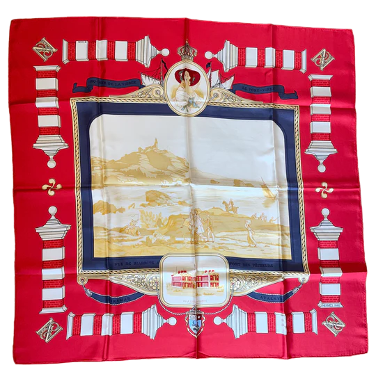 Hermes silk scarf 