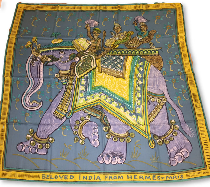 Hermes Cashmere/Silk Shawl “Beloved India” 140