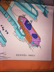 Hermes Silk Scarf “The Battery New-York” by Ugo Gattoni.
