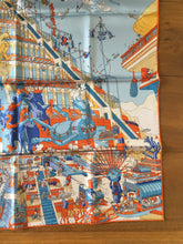 Load image into Gallery viewer, Hermes Silk Scarf “La Legende du Cheval a Plumes scarf” by Ugo Gattoni
