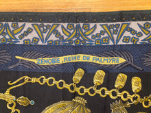 Load image into Gallery viewer, Hermes Cashmere and Silk GM Shawl “Zenobie, Reine de Palmyre” by Annie Faivre 140.
