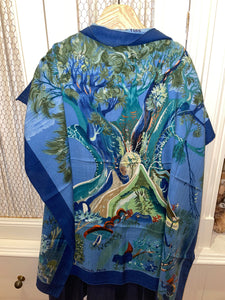 Hermes Cashmere and Silk Scarf « Kuggor tree » by Sefedin Kwumi.