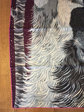 Load image into Gallery viewer, Hermes Cashmere and Silk GM Shawl “Awooooo” by Alice Shirley.