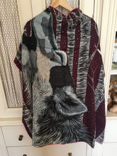 Load image into Gallery viewer, Hermes Cashmere and Silk GM Shawl “Awooooo” by Alice Shirley.