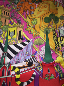 Hermes Silk Scarf “Animapolis” by Jan Bajtlik
