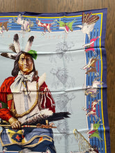 Load image into Gallery viewer, Hermes Washed Silk Scarf “La Pani Shar Pawnee” by Kermit Oliver.