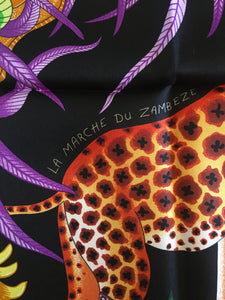 Hermès Silk Scarf « La Marche Du Zambeze » by Ardmore Artists