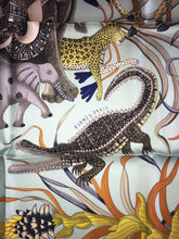 Load image into Gallery viewer, Hermes 100% Silk Scarf « La Marche Du Zambeze » by Ardmore Artists
