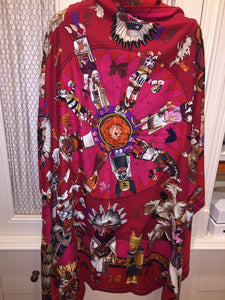 Hermes Cashmere/Silk Shawl “Kachinas” by Kermit Oliver 140