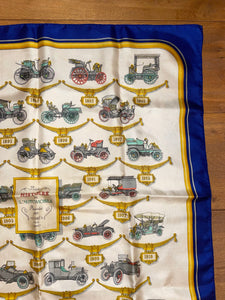 Hermes Silk Scarf «PETITE HISTOIRE DE L’AUTOMOBILE» by Hugo Grygkar.