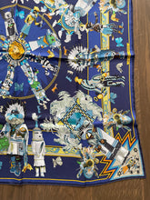 Load image into Gallery viewer, Hermes Washed Silk Scarf “Kachinas” by Kermit Oliver.