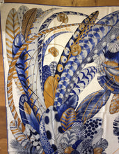 Load image into Gallery viewer, Hermes Cashmere and Silk GM Shawl « Plumes en Fete » by Aline Honoré 140