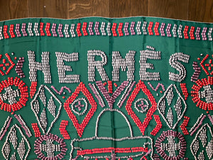 Hermes Silk Wash GM Shawl «Kelly en Perles » 140.