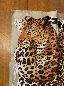 Hermès Silk Scarf « Lazy Leopardesses » by Arlette Ess