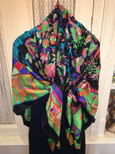 Load image into Gallery viewer, Hermes Summer Silk GM Shawl “Fantaisies indiennes” by Loïc Dubigeon 140.