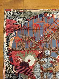 Hermes Silk Scarf “Ex Libris En Kimonos" by Anamorphee
