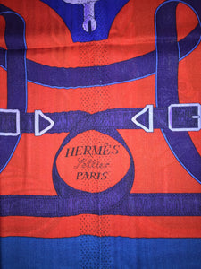 Precious Hermes Embroidered Cashmere/Silk Shawl “Khanta Double Sens” 140