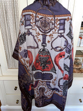 Load image into Gallery viewer, Hermes Cashmere/Silk GM Shawl « Etriers » by Francoise de la Perriere 140.