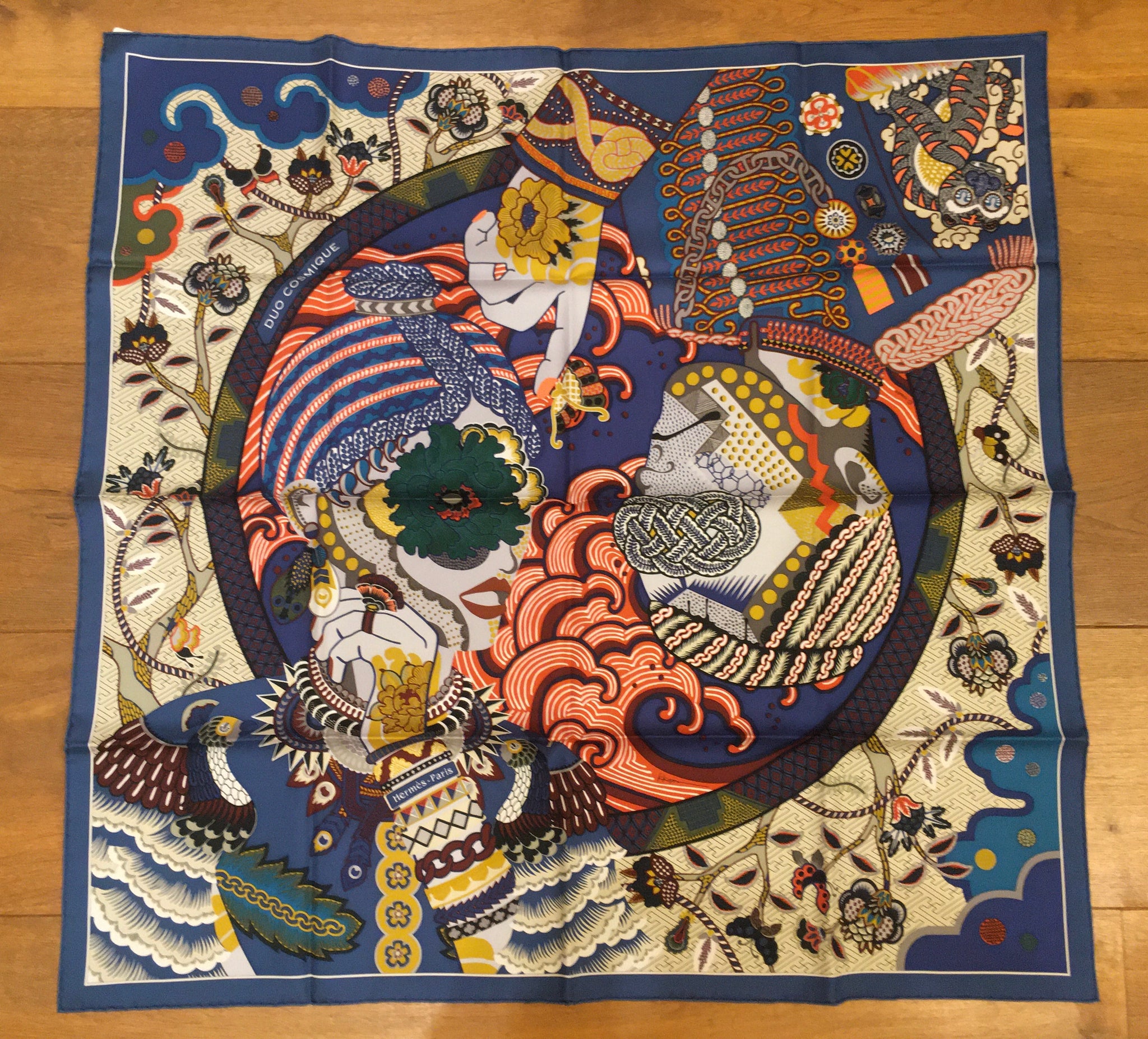 Hermes silk scarf size 90cmx90cm