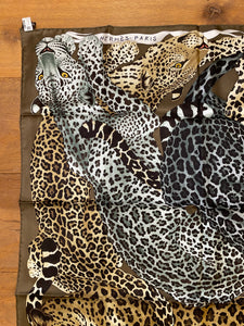 Hermès Silk Scarf « Lazy Leopardesses » by Arlette Ess.