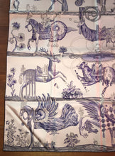 Load image into Gallery viewer, HERMES Double Face Scarf “Della Cavalleria Favolosa” by Virginie Jamin
