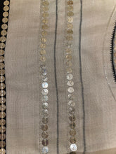 Load image into Gallery viewer, Hermès Brides de Gala Cashmere/Silk Precieux with Sterling silver sequins &amp; beads shawl 140