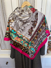 Load image into Gallery viewer, Hermes Silk Twill Scarf “La Femme aux Semelles de Vent” by Aline Honoré.