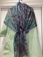 Load image into Gallery viewer, Hermes Silk Mousseline GM Shawl “Peuple Du Vent” by Christine Henry 140.