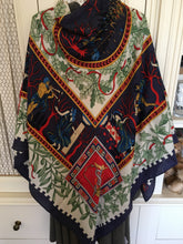 Load image into Gallery viewer, Hermes Cashmere/Silk GM Shawl “Musique des Dieux” by Claudia Stuhlhofer 140.