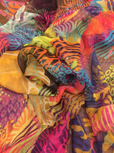 Load image into Gallery viewer, Hermes Silk Mousseline Shawl “Under the Waves” by Alice Shirley 140