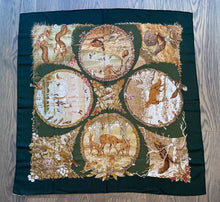 Load image into Gallery viewer, Cashmere/Silk HERMES shawl “Les quatre saison” by Robert Dallet.