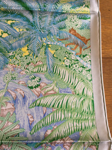 Hermes Silk Scarf “Faubourg Tropical” by Octave Marsal and Théo de Gueltzl.
