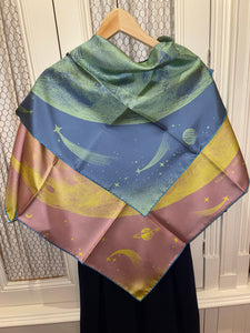 HERMES “Clair de Lune” double face Scarf by Dimitri Rybaltchenko.