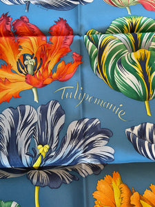Hermes 100% Silk Twill Scarf “Tulipomanie” by Aline Honoré.