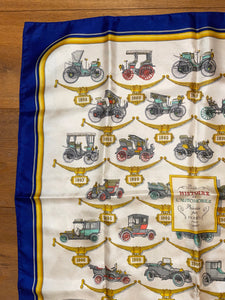 Hermes Silk Scarf «PETITE HISTOIRE DE L’AUTOMOBILE» by Hugo Grygkar.