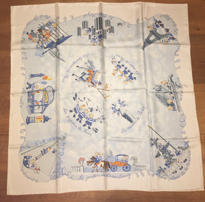 Hermès Silk Twill Scarf « Les Triples » by Nicole Lambert