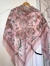 Load image into Gallery viewer, Hermes Silk Mousseline GM Shawl “Carre Kantha” 140.