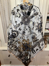 Load image into Gallery viewer, Hermes Silk Plume GM Shawl “Kachinas” by Kermit Oliver 140