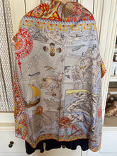 Load image into Gallery viewer, Hermes Silk Scarf « Le Voyage De Pytheas » by Aline Honore.