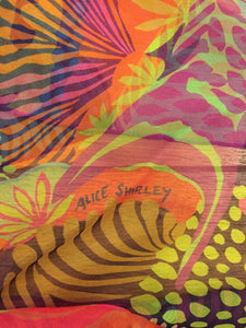 Hermes Silk Mousseline Shawl “Under the Waves” by Alice Shirley 140