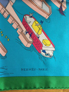 Hermes Silk Scarf “The Battery New-York” by Ugo Gattoni.