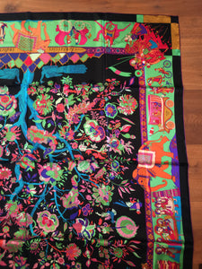 Hermes Summer Silk GM Shawl “Fantaisies indiennes” by Loïc Dubigeon 140.