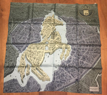 Load image into Gallery viewer, Hermes Silk Scarf “La Cite Cavaliere” by Octave Marsal.