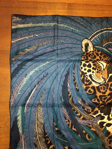 Hermes Silk Twill Scarf “Jaguar Quetzal” by Alice Shirley.