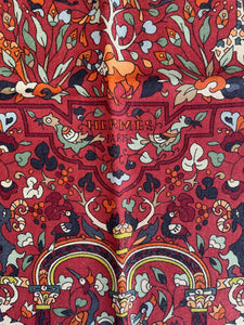 HERMES Cashmere/Silk shawl “Les Jardins D'Armenie” by Karen Petrossian 140.