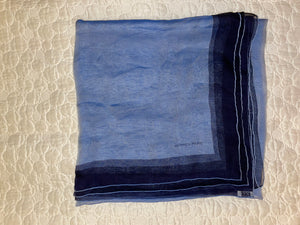 Hermes Silk Mousseline GM Shawl in blue colour 140.