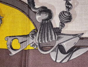 Hermes Cashmere/Silk GM Shawl “L' INSTRUCTION DU ROY EN L'EXERCICE DE MONTER A CHEVAL” by Henri d Origny 140.
