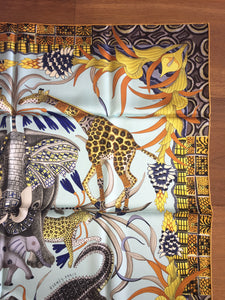 Hermes 100% Silk Scarf « La Marche Du Zambeze » by Ardmore Artists