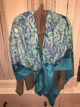 Load image into Gallery viewer, Hermes Cashmere and Silk GM Shawl “Forces de la Vie” by Christine Henry 140.